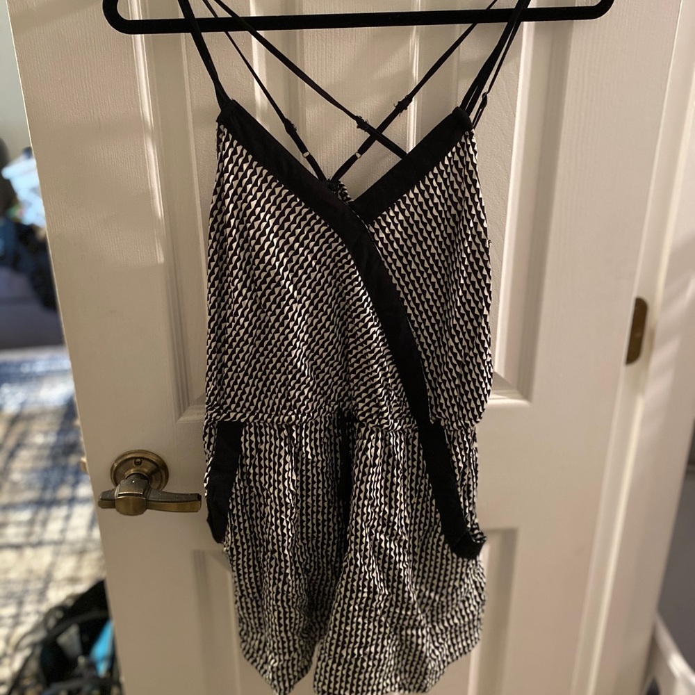 Black and white romper size large